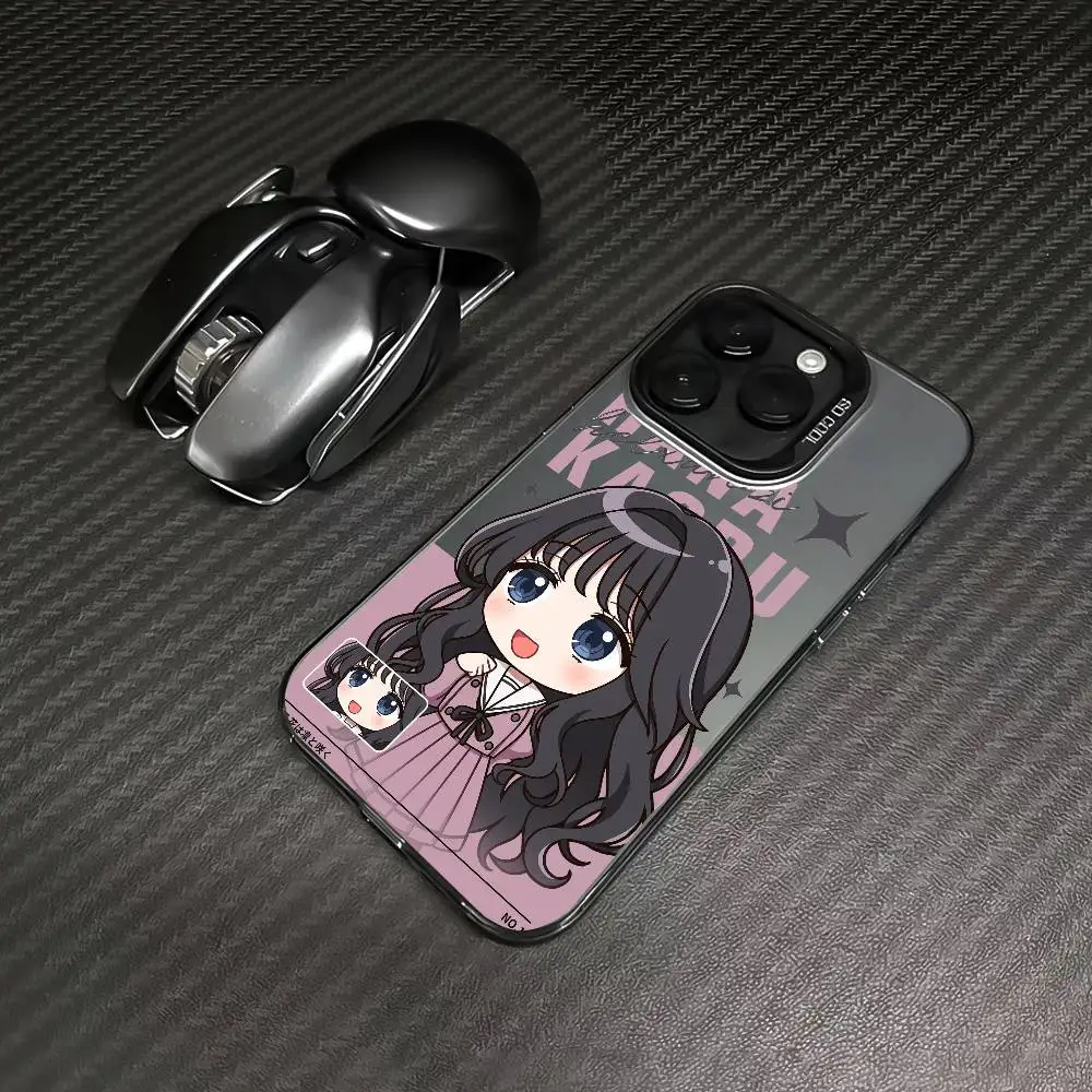 حافظة هاتف K-Kaoru Hana wa Rinto Saku لهاتف آيفون 16 15 14 13 12 17 Pro Max زر معدني مستقل مطلي بالكهرباء