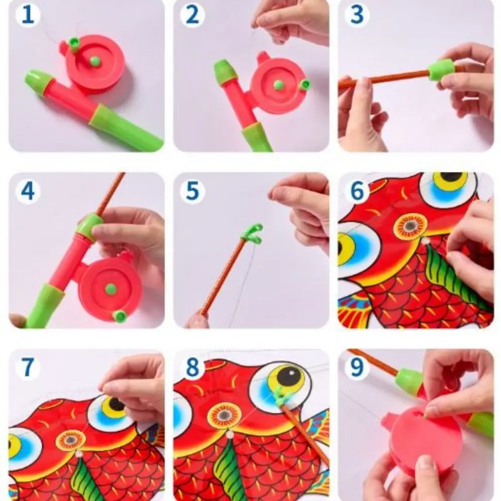 Cometa de águila de plástico de 33x88cm, cometas de águila grandes voladoras fáciles de dibujos animados con colas, juguete interactivo Unisex para padres, cometas de pájaros voladores