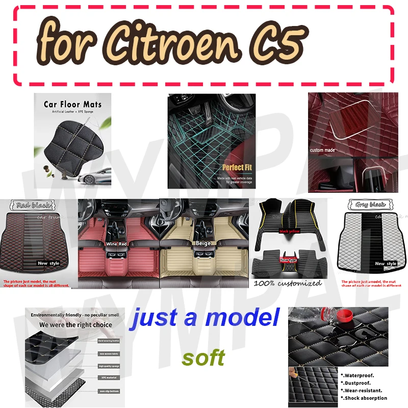 

LUXURY Car Mats For Citroen C5 RD TD 2007~2015 Auto Non-slip leather Mat