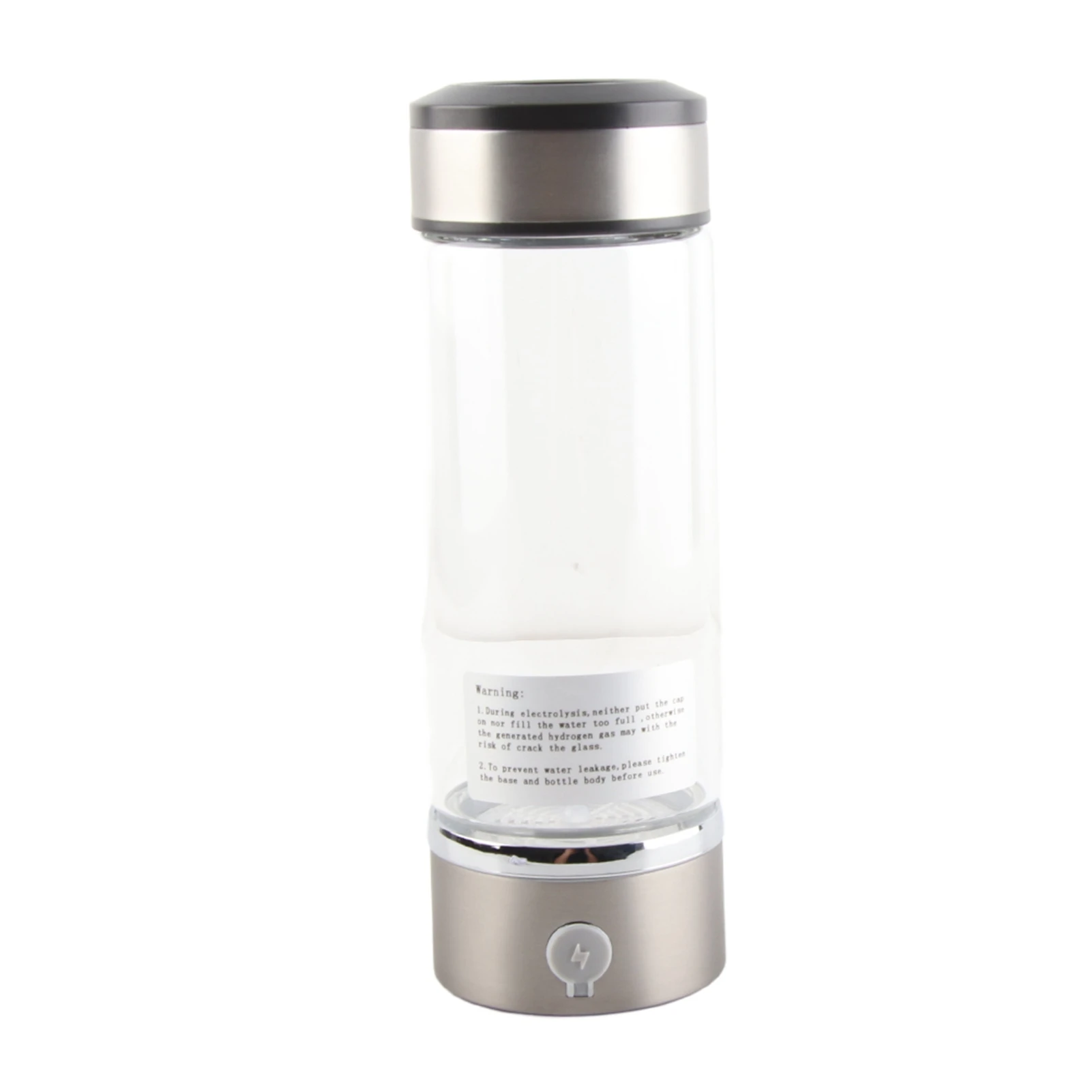 Tragbare 420 ml Wasserstoffgenerator-Flasche, weiches Glas, wasserstoffreicher Wasserbecher,