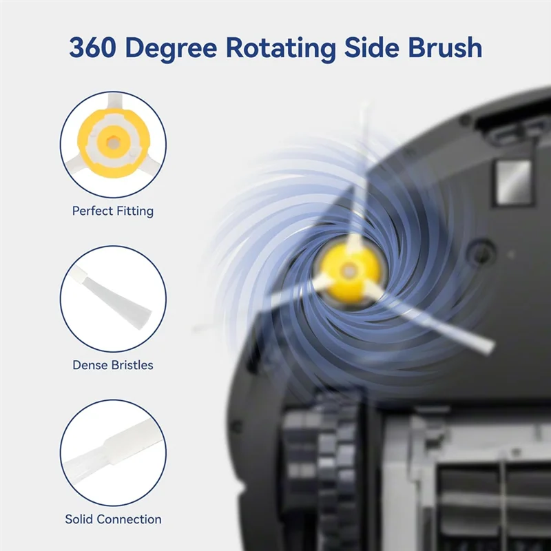 مجموعة ملحقات بديلة من SANQ لسلسلة Irobot Roomba 600 694 675 & 500 Series 595 585 564 Robot- Filter، فرشاة جانبية