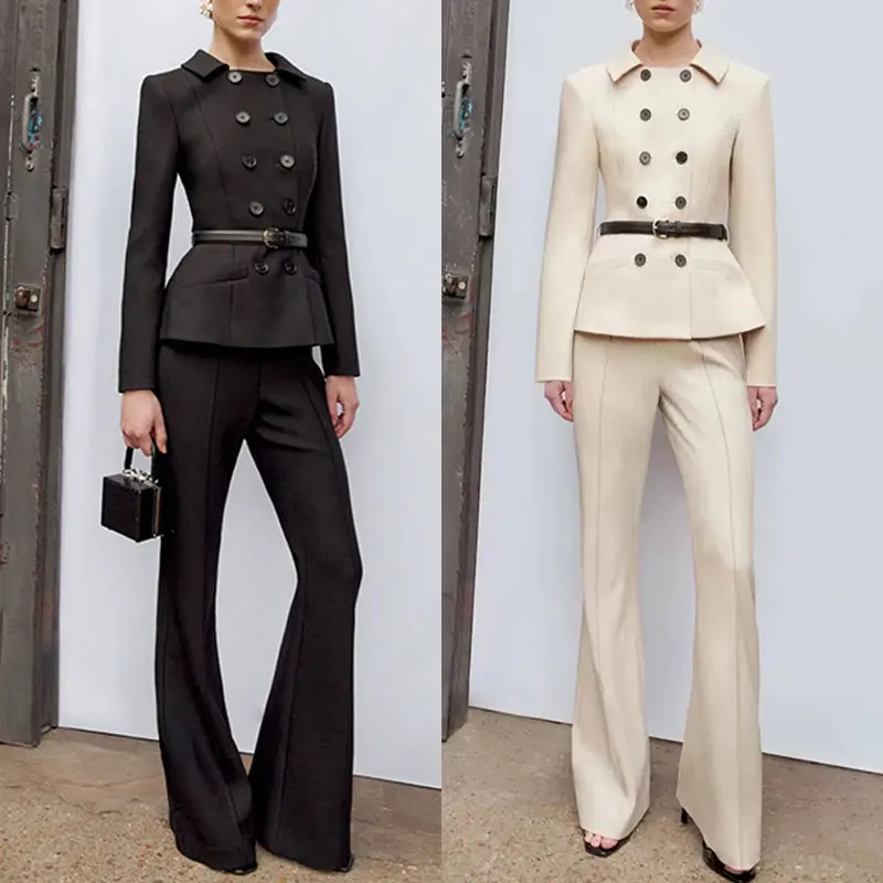 

Женский модный комбинезон OL с отстегивающимися элементами, пиджак с длинными рукавами + длинные брюки