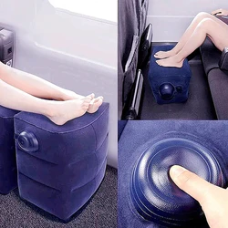 Almohada de viaje inflable para niños, reposapiés de altura ajustable, cama para dormir, coche, avión, viajes largos