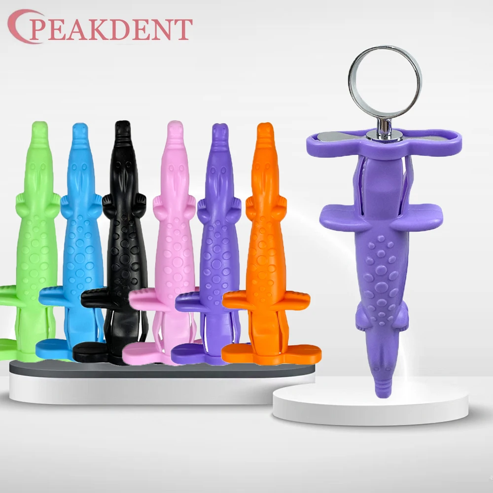 2 قطعة قابلة لإعادة الاستخدام حقنة الأسنان كم التمساح على شكل طب الأسنان حقنة الغطاء الواقي طبيب الأسنان الجراحية حاقن أداة أداة #6