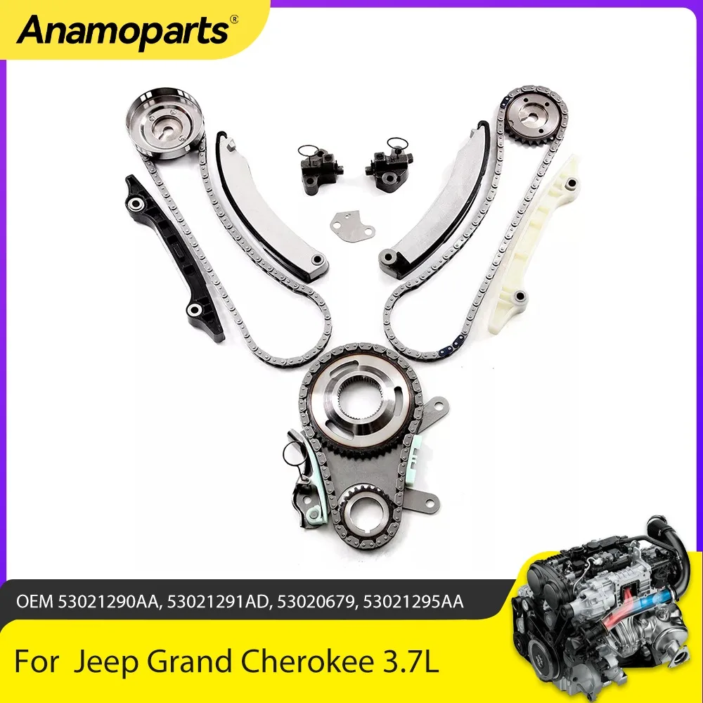 Engine Parts Timing Chain Kit Fit 3.7L V6 SOHC For Jeep Grand Cherokee Liberty Dodge Ram 1500 Durango Dakota EKG 3.7L 04-13