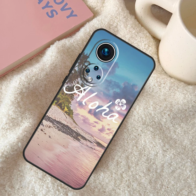 Aloha Beach Life Hawaii Funda For Huawei P20 P30 P40 P60 Pro P Smart Nova 9 5T Honor Magic5 Lite X8 X9 a 50 70 Case