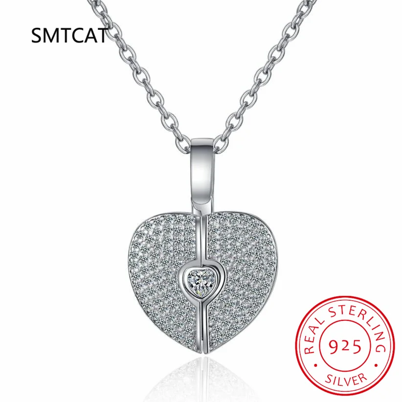 2ct Simulated Moissanite Heart Pendant Necklace for Women 925 Sterling Silver Lab Diamond Neck Chain Girls Birthday Gift Jewelry