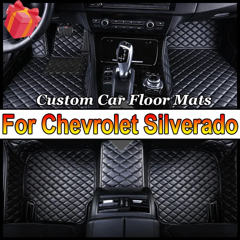 

Custom 3D PU Leather Car Floor Mats For Chevrolet Silverado 1500 2006 2007 2008 2009 2010 2011 2012Interior Accessories Car Mats
