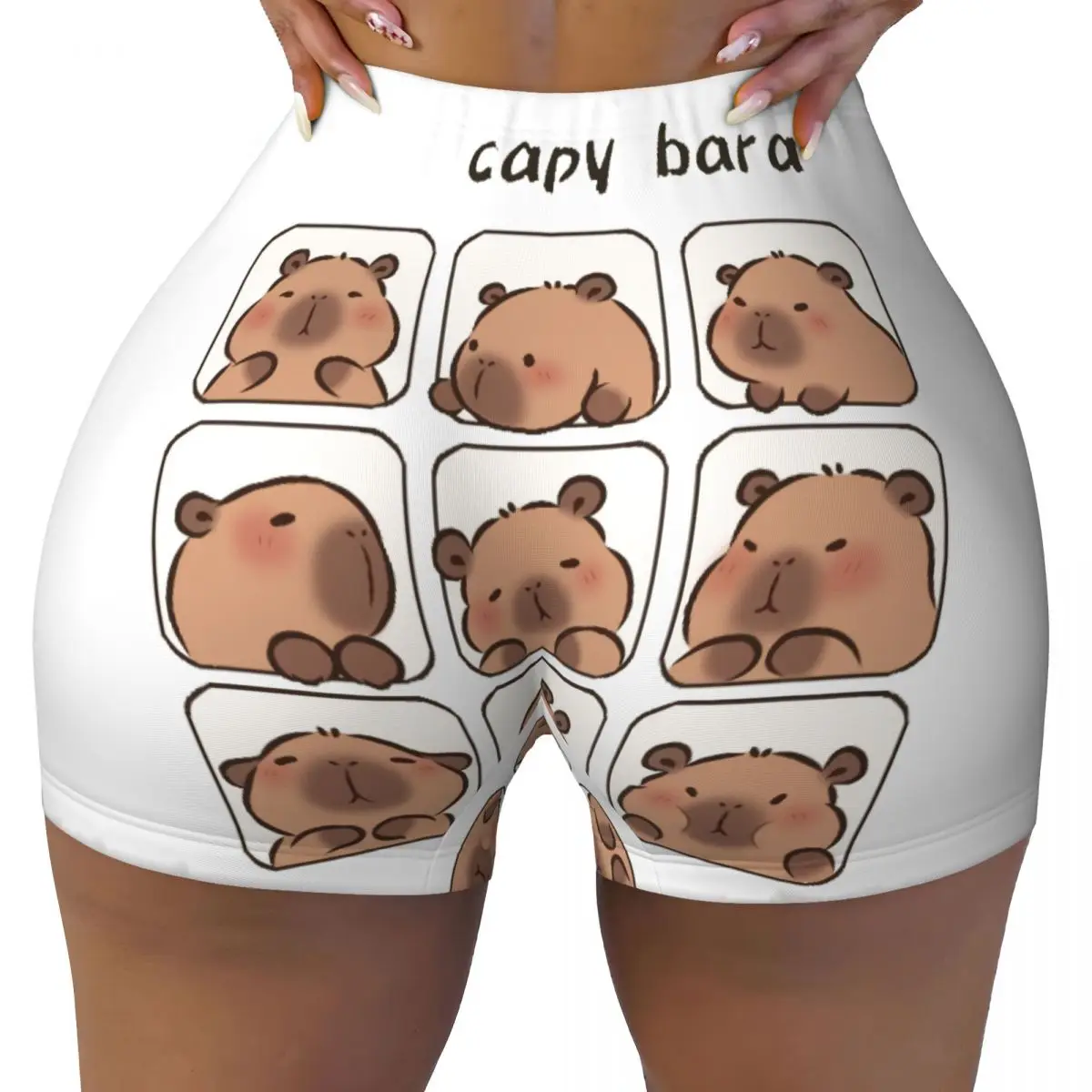 

Custom Capybara Gym Volleyball Biker Shorts Women's Workout Yoga Shorts