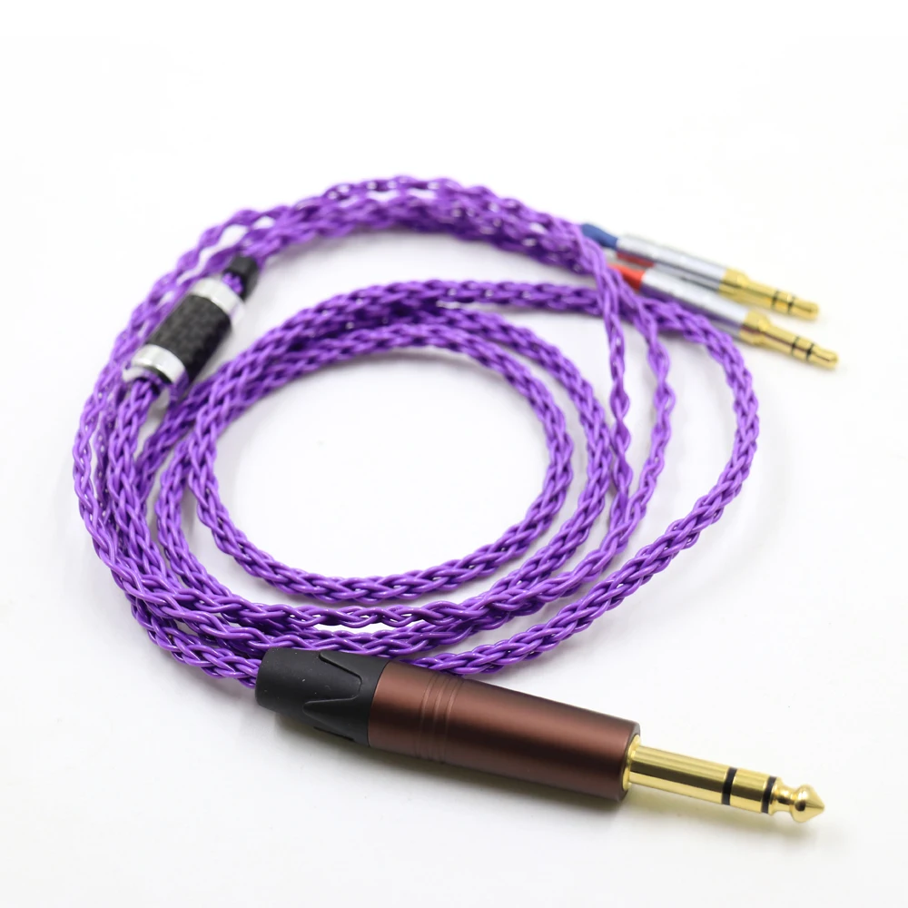 Фиолетовый 6,35 мм до Sundara Aventho Focal Elegia t1 t5p D7200 MDR-Z7 2,5/3,5/4,4 мм балансные кабели для наушников