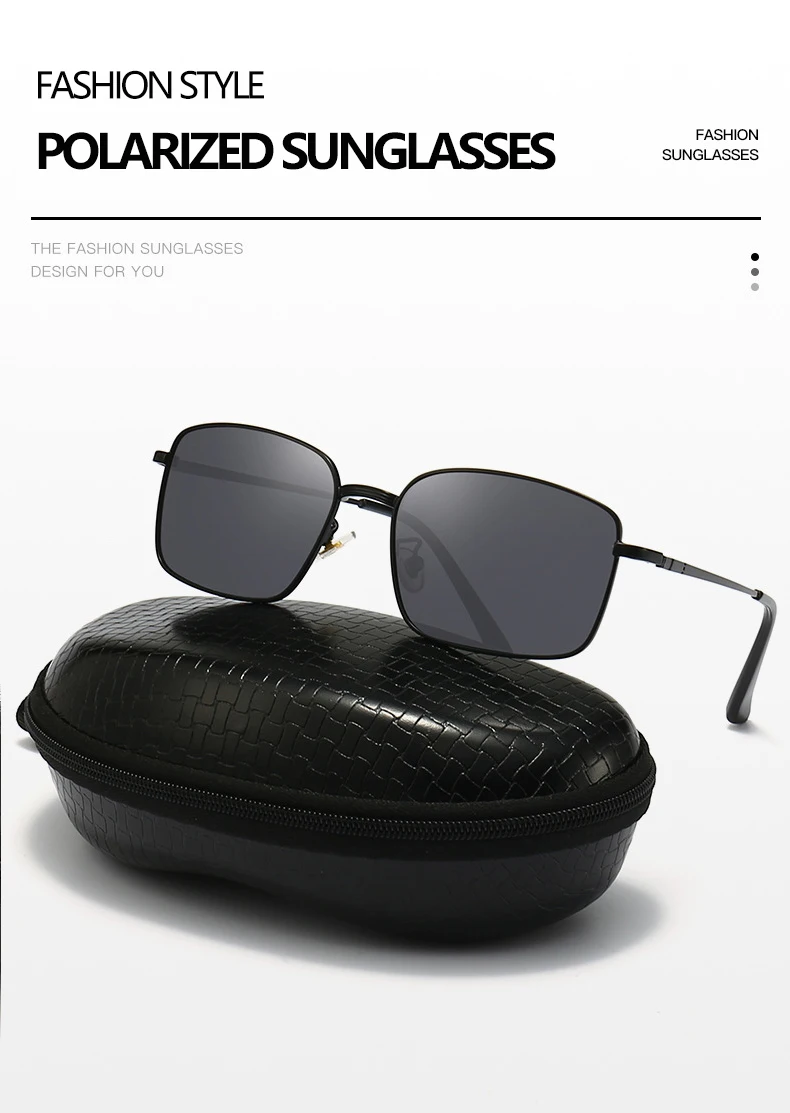Vintage Metall-Sonnenbrille mit quadratischem Rahmen, polarisiert, Gesichtsformend & Vielseitiger Stil mit UV-Schutz 5047 – Detail 2