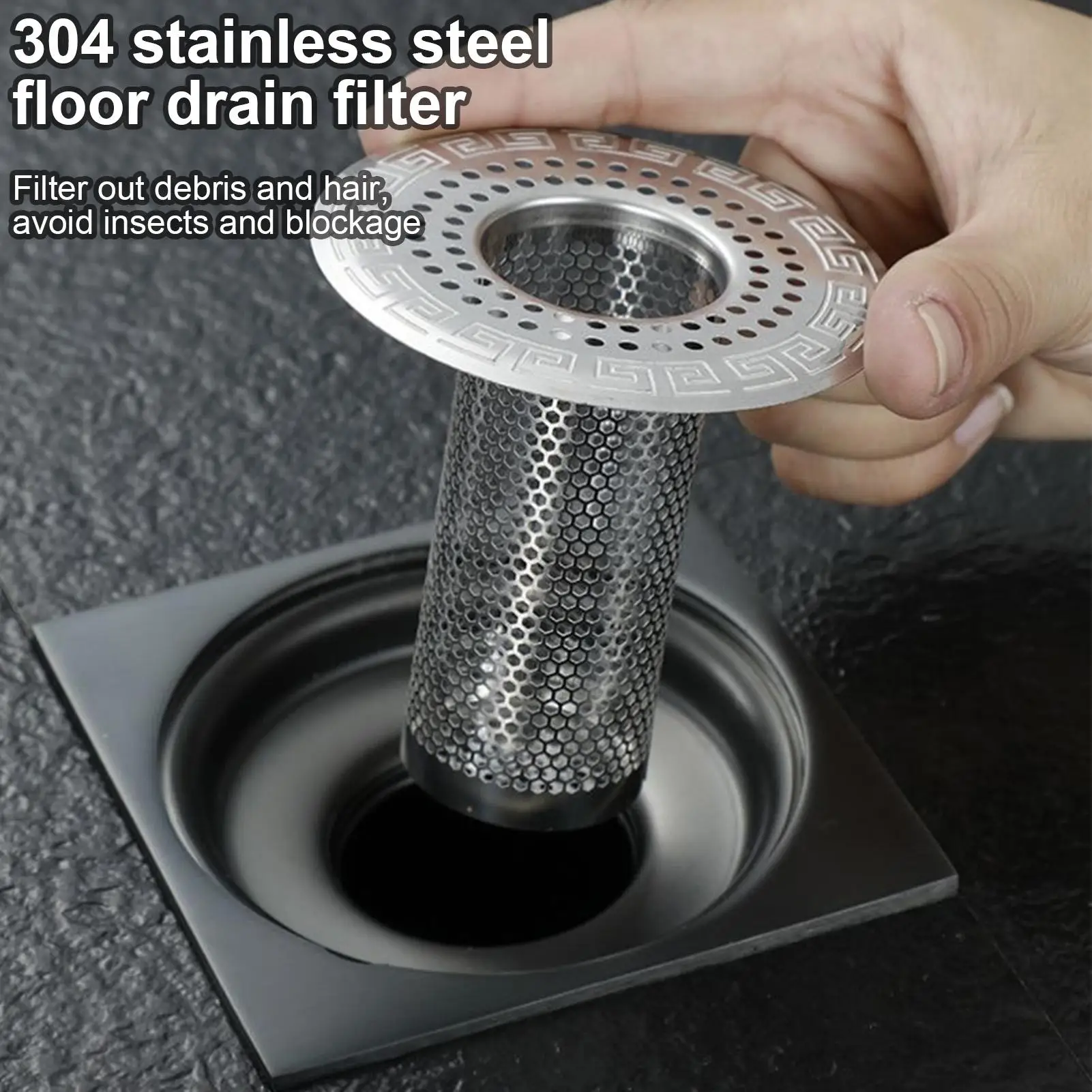 Sink Strainer Floor Drain Filter Stainless Steel Mesh Kitchen Sink Filter Bathtub Hair Catcher Stoper Anti-clog Shower Net