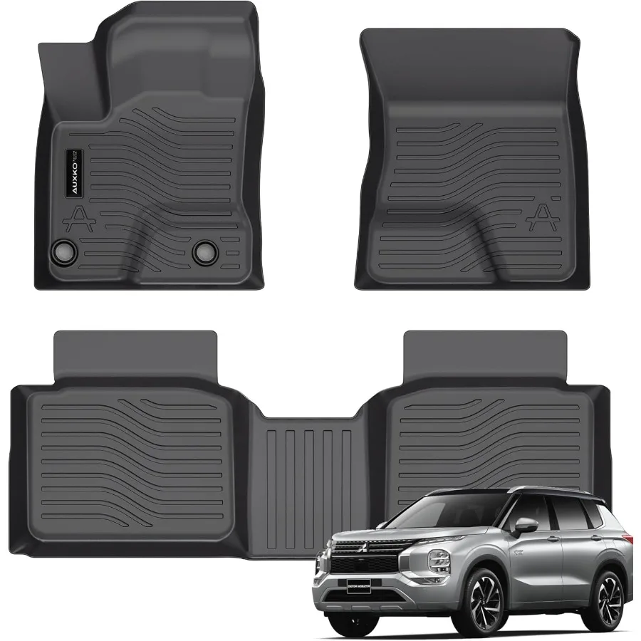 

All Weather Floor Mats Fit for Mitsubishi Outlander PHEV 2023 2024 2025 TPE Rubber Liners for All Season Protection Odorless An