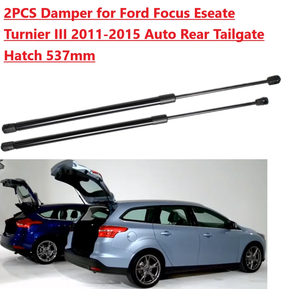 

2PC Rear Tailgate Damper for 2011-2019 Ford Focus MK3 Estate Station Wagon BM51-N406A10-AC Lift Supports Struts Shocks Rod 537mm