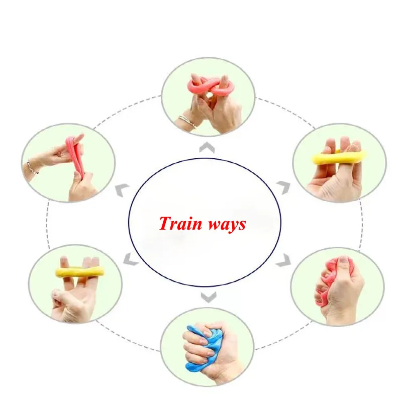 4~6pcs/set Rehabilitation Slime Toys Fingers Hands Grip Strength Trainer Soft Clay Light Hand Putty Training Educational Toys