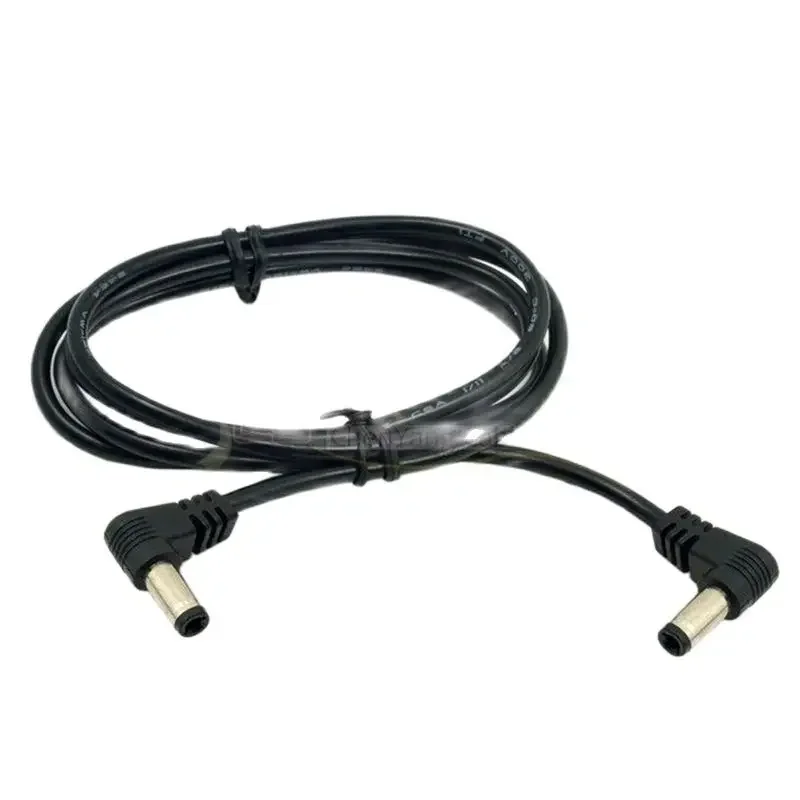 General DC Power Cable 5.5x2.1mm 2.5mm Male to 5.5 2.1/2.5mm Male Plug 22AWG Right Angled 90 Degree 50cm/100cm/2m/3m Length Opti