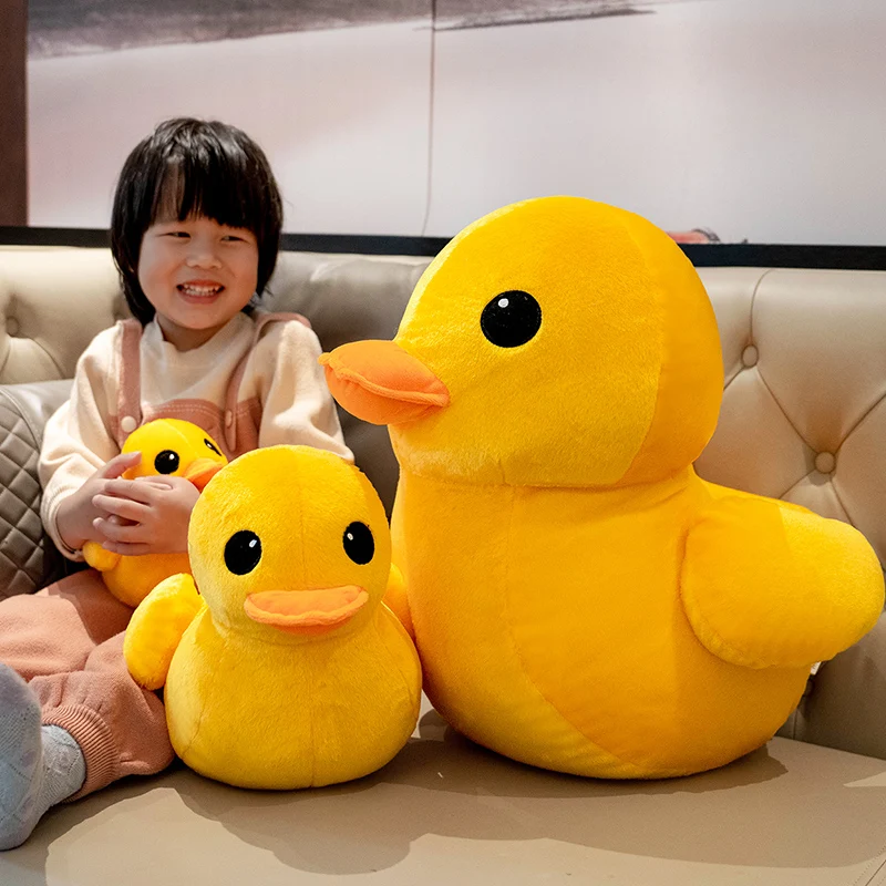 20-70cm Big Size Yellow Fluffy Duck Plush Toys Sleep Pillow Stuffed Animals Ducks Plushie Toy Home Decor Pillow Xmas Kids Gift