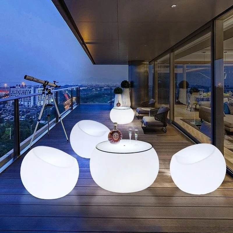 

Outdoor Balcony Living Room Leisure Sofa Table and Chair Beach Round Tea Table 4 Chairs Combination Bar Restaurant Furniture