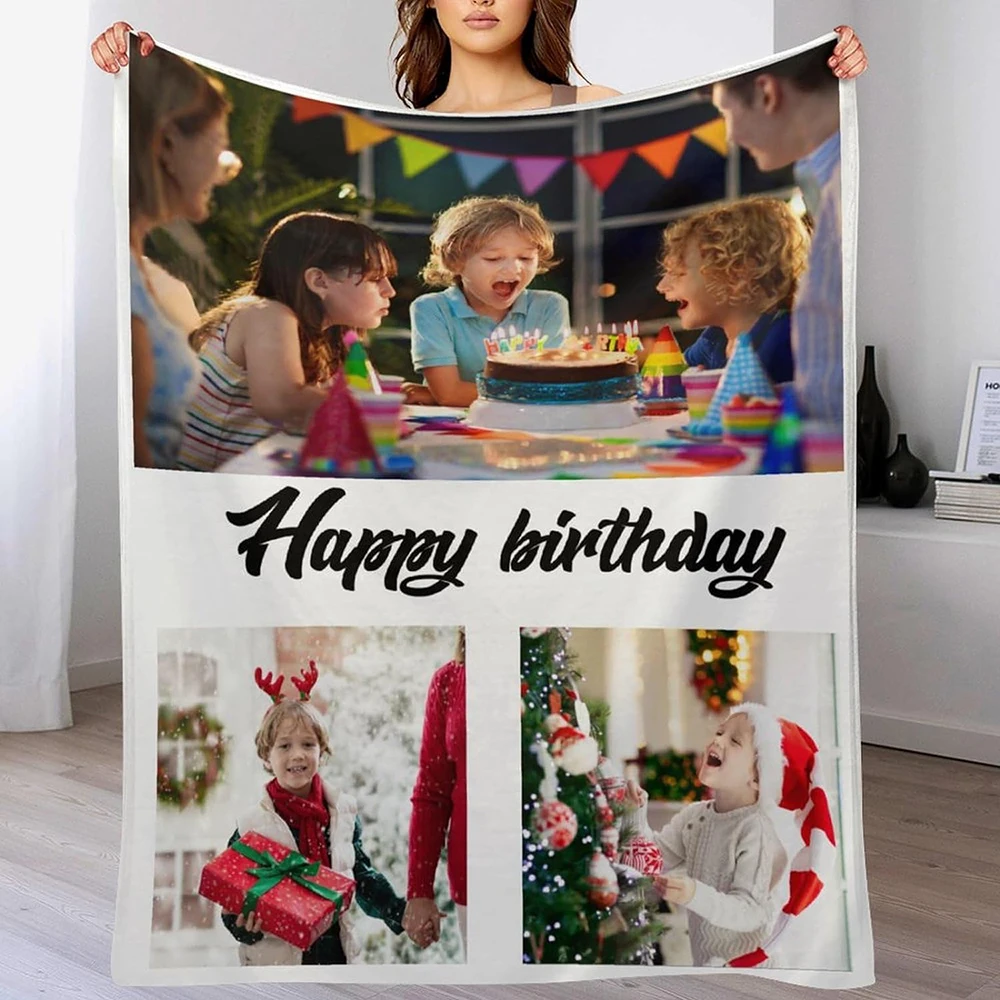 Customized Blanket Personalized Customized Blanket Design Images, Text Images, Birthday Souvenir Gifts, flannel blankets