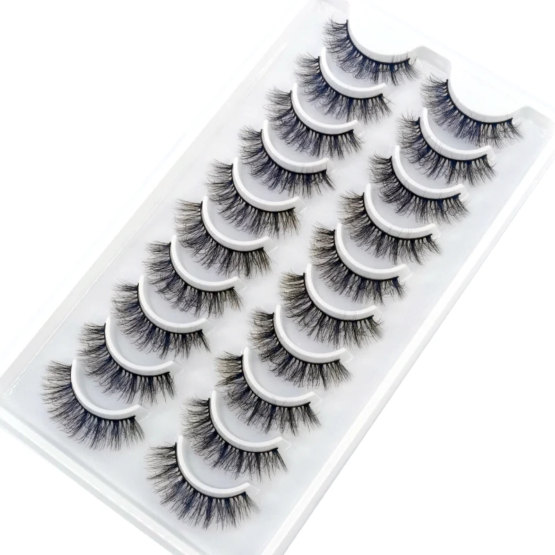 HBZGTLAD Russische Streifenwimpern, 10 Paar, 3D-Nerzwimpern, natürliche Wimpern, dramatische falsche Wimpern, Großhandel, Wimpernverlängerung – Detail 31