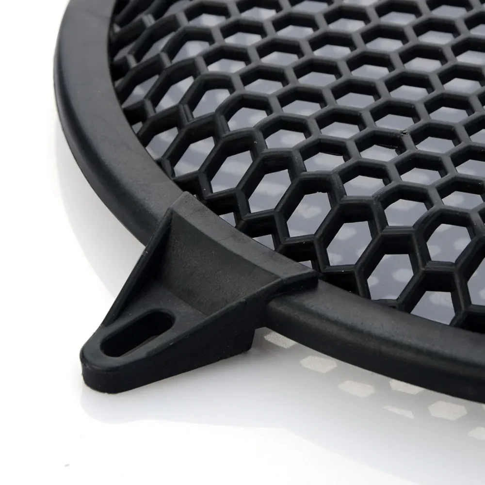12 "Polegada woofer metal malha capa de áudio do carro alto-falante proteção capa parte buraco redondo quatro cantos alto-falante net capa