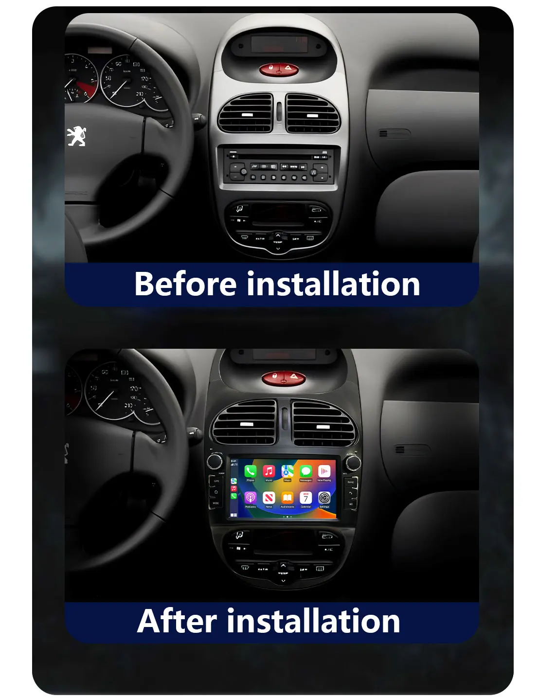 CHSTEK 4G Stereo For Peugeot 206 206CC 206SW 2000-2008 Android System Bluetooth Handsfree FM Swap Autoradio Plug and Play Models