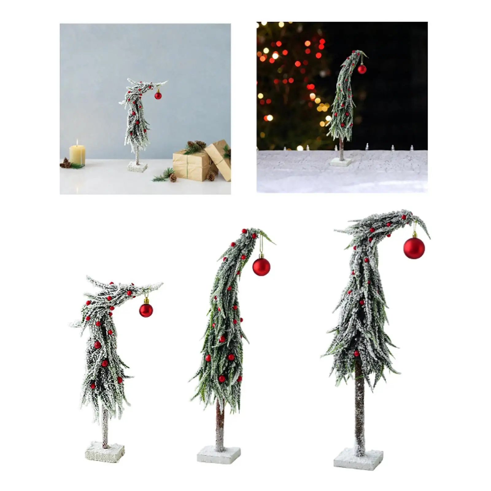 Whimsical Artificial Christmas Tree, Mini Christmas Tree Gift for
