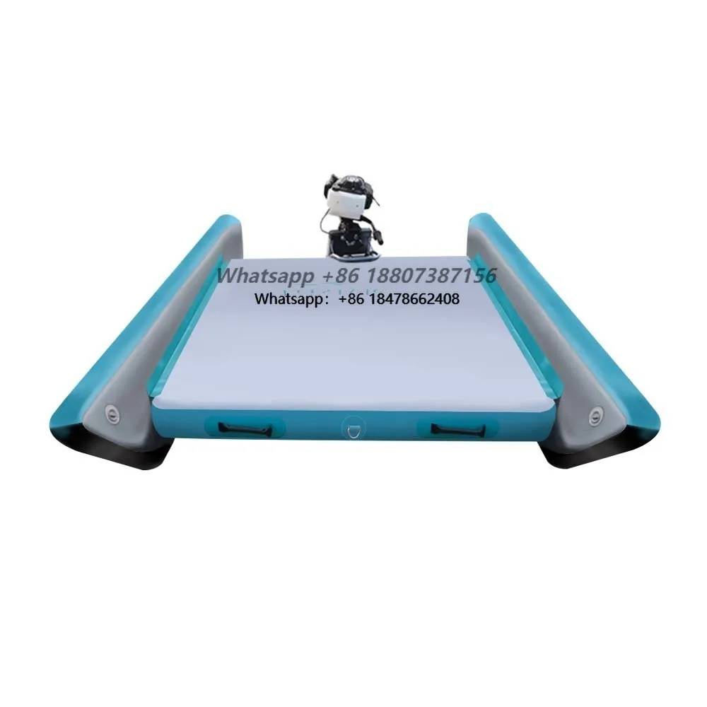 Portable Water Platform Inflatable Floating Dock Ocean Floating Mat None Slip Surface for Beach Pool Lake Fishing Swimming