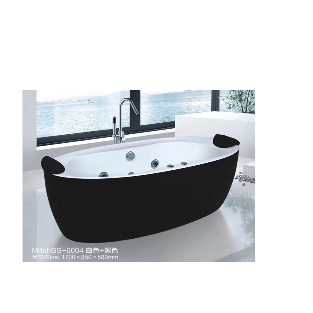 Newest eco friendly standard size massage bathtub whirlpool 1.7 meters
