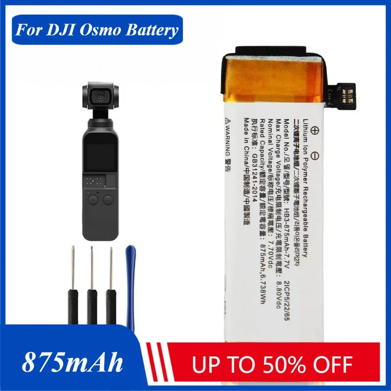 batterie-de-remplacement-pour-camera-d'action-hb3-875mah-pour-dji-osmo-pocket1-2-osmo-pocket-ii