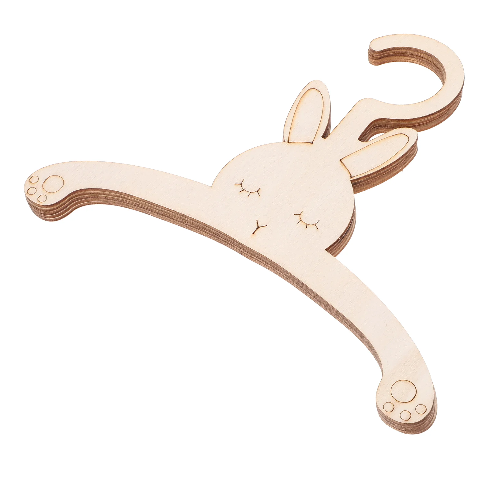 

5 Pcs Children Hanger Clothes Hangers Baby Cute Animal Childrens for Wood Wooden