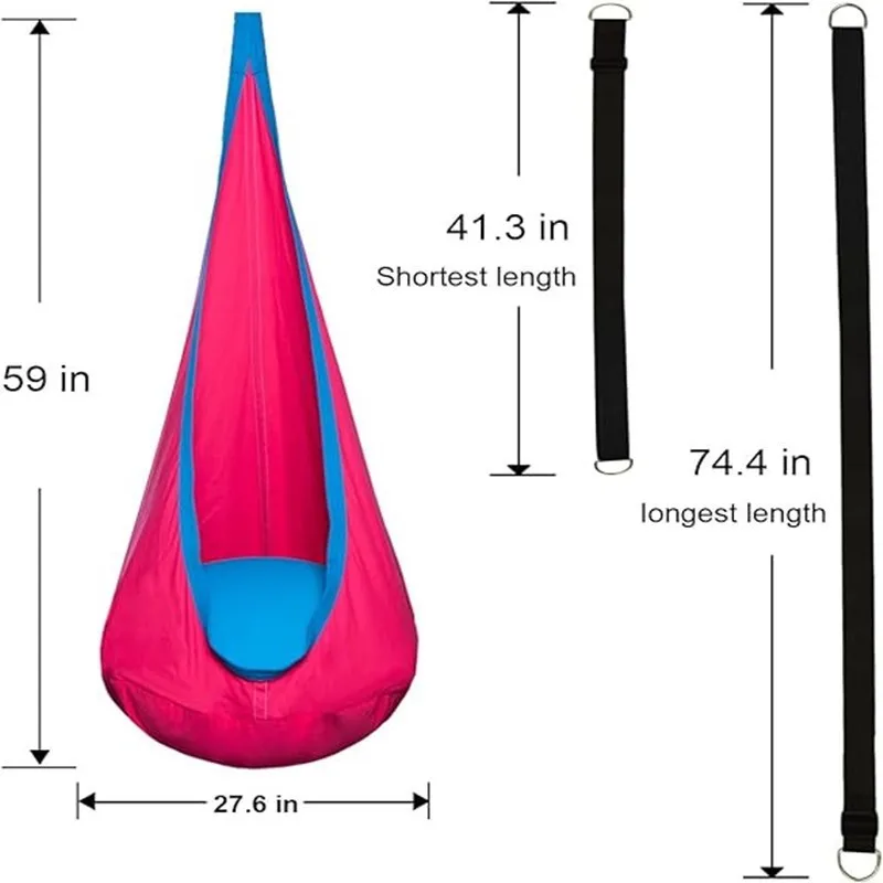 

Children's Hanging Chair Indoor Outdoor Swing Inflatable Air Cushion Nylon Pure Cotton Bag Swing Chair Hanging Bed Outdoor