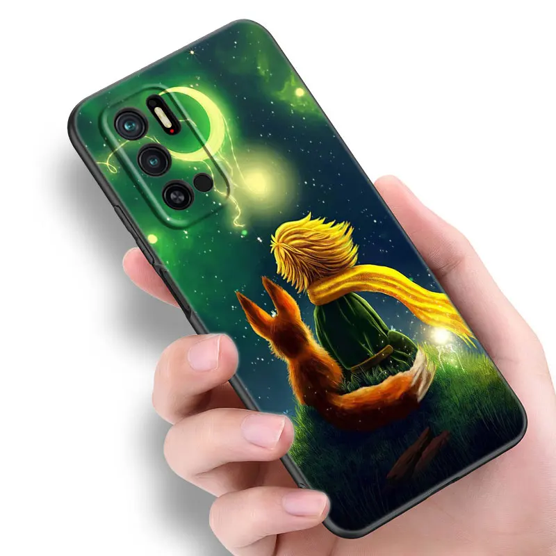 The Little Prince Black Silicone Phone Case For Xiaomi Redmi Note 10 11 11S 12 13 4G 8 9 11T Pro 5G Plus 8T 9S 10S 12S