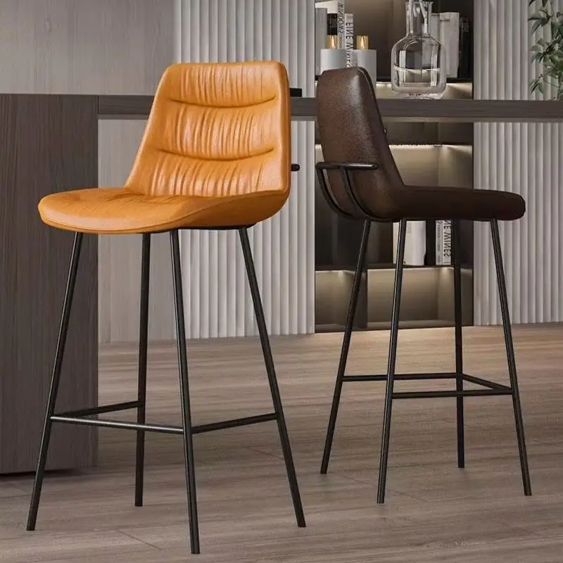 

Commercial Coffee Shop Home Kitchen bar Chairs bar Stool Sillas Pu Leather bar Stool High Chair