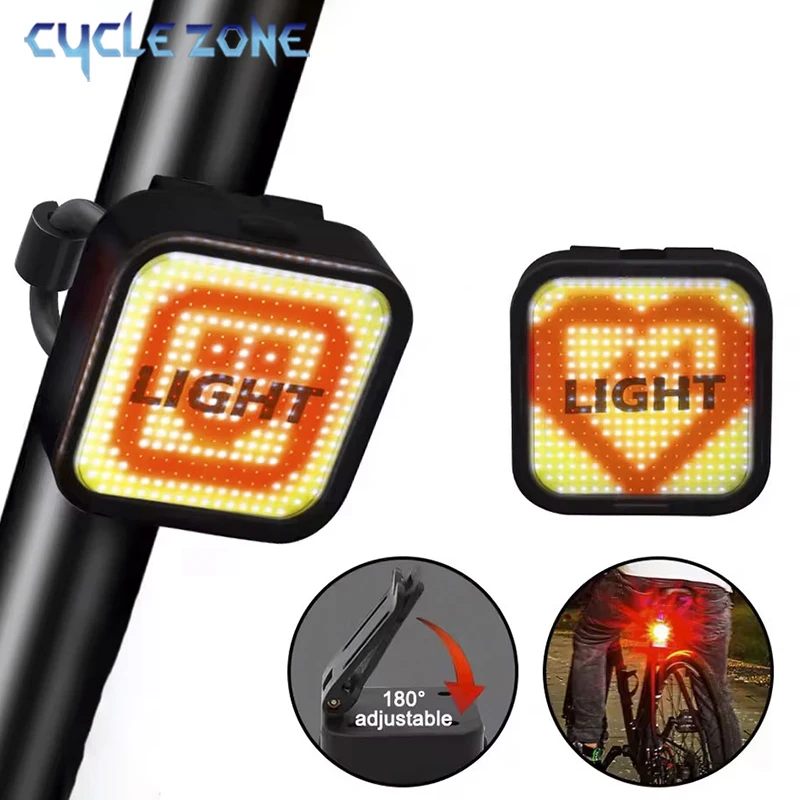 

9 Modes Bicycle Taillight Type-C Charging MTB Road Bike Light Red Warning Rear Light Cycling Accessories for Night Riding Safety