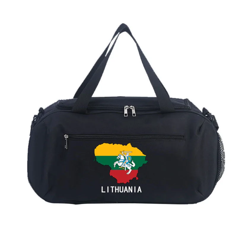 

Sport Gym Bag Tactical Travel Duffle Bag Fitness Training Bags Lithuania Flag Printed Weekend Bag Travel Bag Basketball Bag