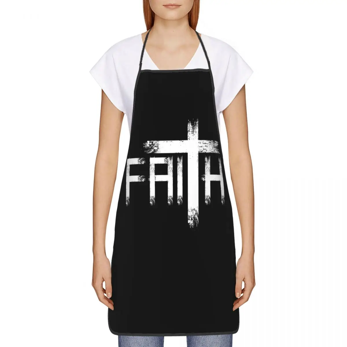 God Preacher Jesus Believer Christian Aprons for Women Men Faith Christianity Religious Adult Unisex Kitchen Chef Bib Tablier