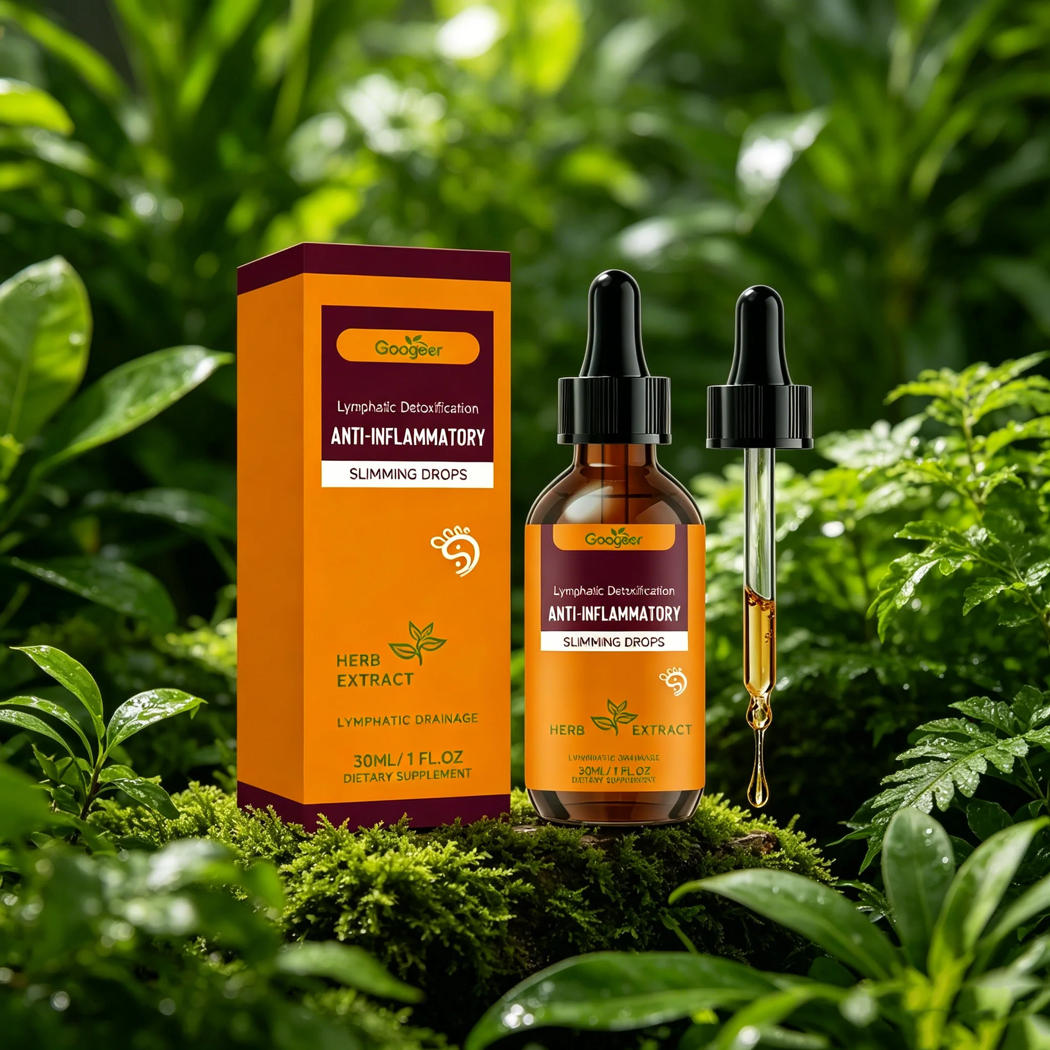 Lymph Cleanse Slimming Drops Improve Lymph Circulation Relieve Swelling Fat Loss Weight Management Body Slim Essential Drops