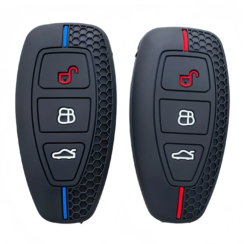 حافظة مفاتيح سيارة جديدة من السيليكون لسيارة فورد بوما جراند سي ماكس فوكس مونديو كوغا فييستا Ecosport Transit Kuga حافظة مفاتيح عن بعد من السيليكون #1