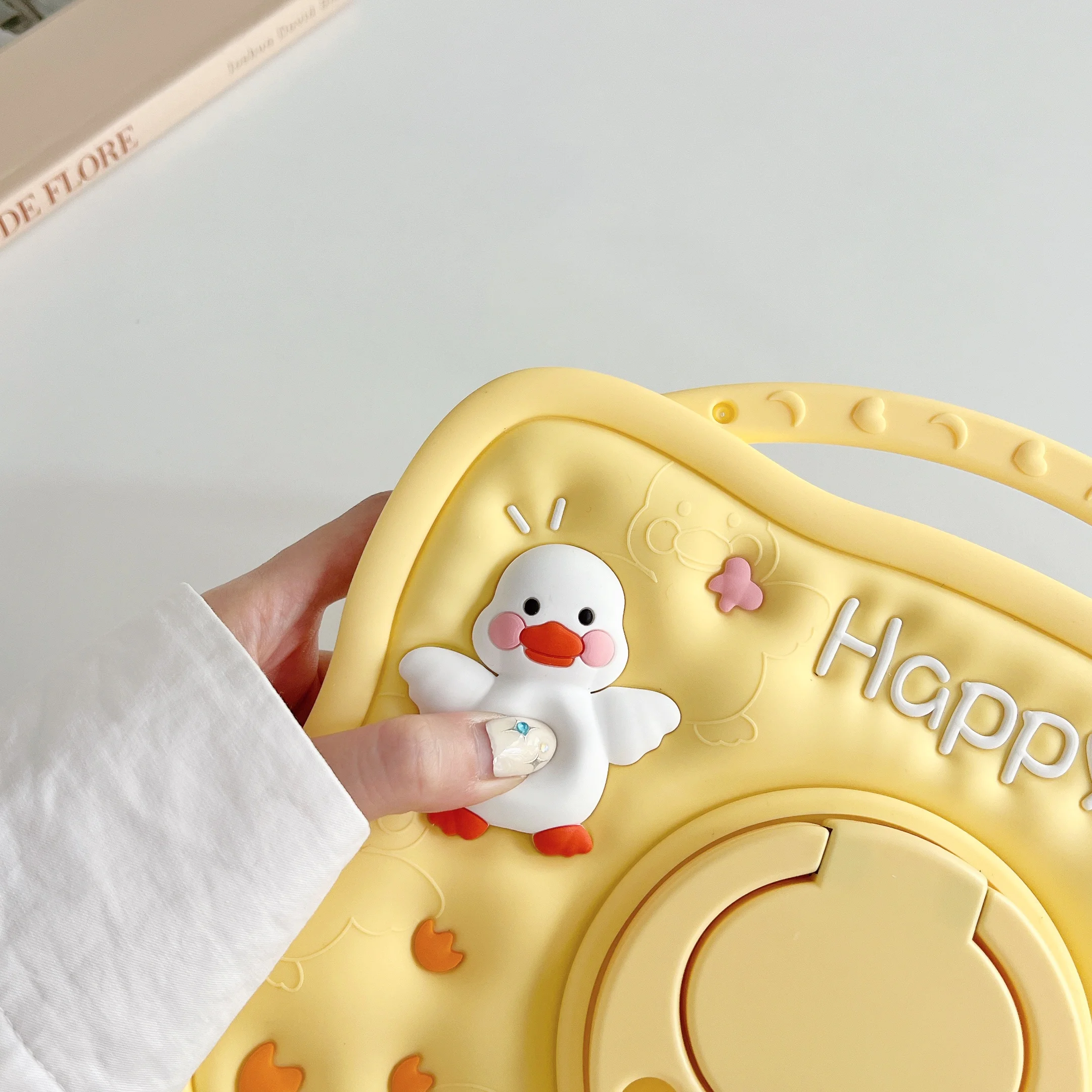 360 drehbare Hülle für Huawei Matepad Air 11,5 s 11 se 11 10,4 weiche Silikonst änder abdeckung Kinder Funda süße Ente mit Griff