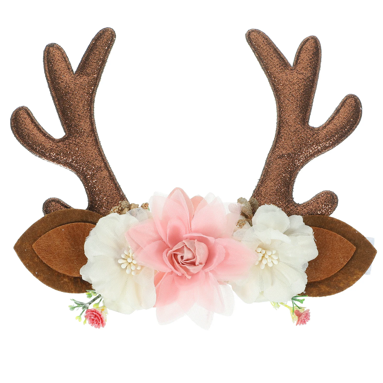 

Christmas Baby Girl Elk Ears Antler Headband Deer Horn Decoration Lightweight Elastic Xmas Birthday Toddler Headband