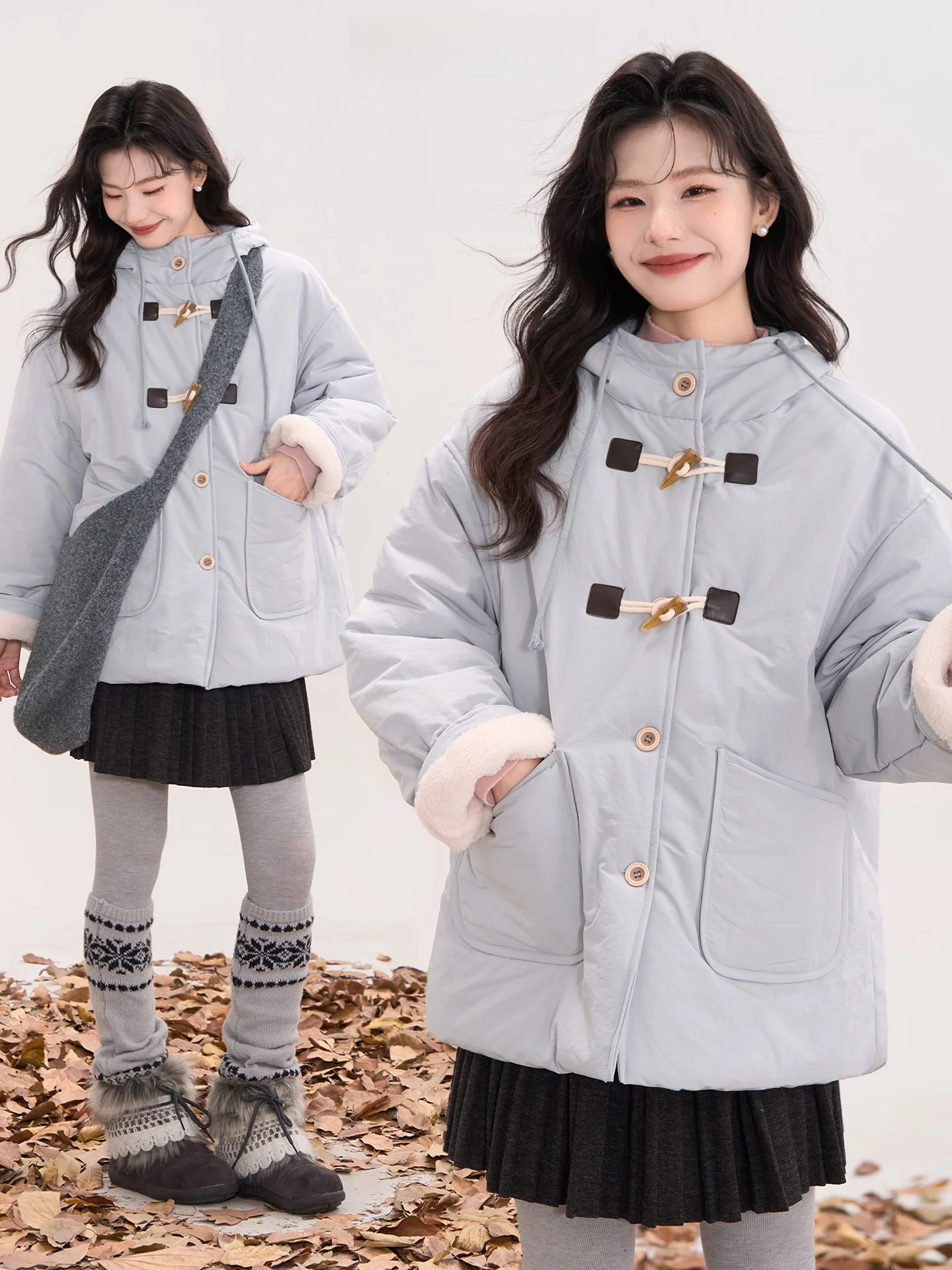 

Heme Cotton Jacket Women's Long Hooded Coat Soft Button up Winter Outerwear Comfortable Regular Fit Commute Style Pure Color