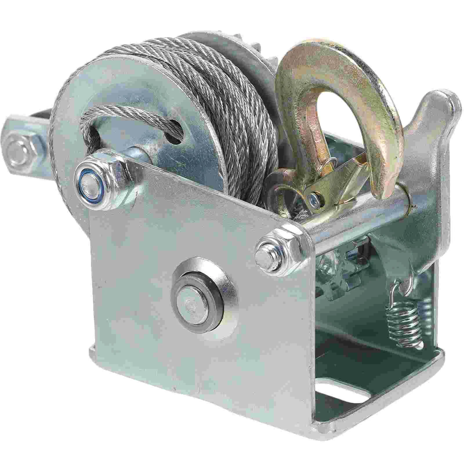 

Ratchets 500 Lb Winch Marine Manual Hand Gear Crank Small 500lb Boat Towing Loading