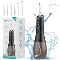 Oral Irrigator Portable Water Flosser Rechargeable 5 Modes IPX7 400ML Dental Water Jet for Cleaning Teeth