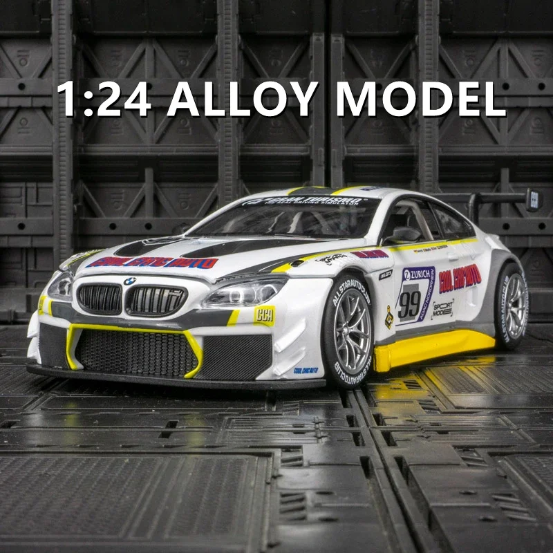 

Diecasts & Toy Vehicles 1:24 Alloy Model Car M6 GT3 Racing Miniature Metal Sportcar Collectible for Boys Gifts Christmas Hottoys