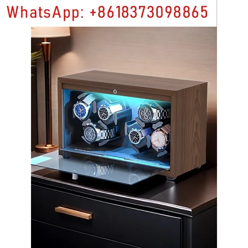 

Black walnut pattern home silent automatic winding watch shaker high-end new motor box watch box