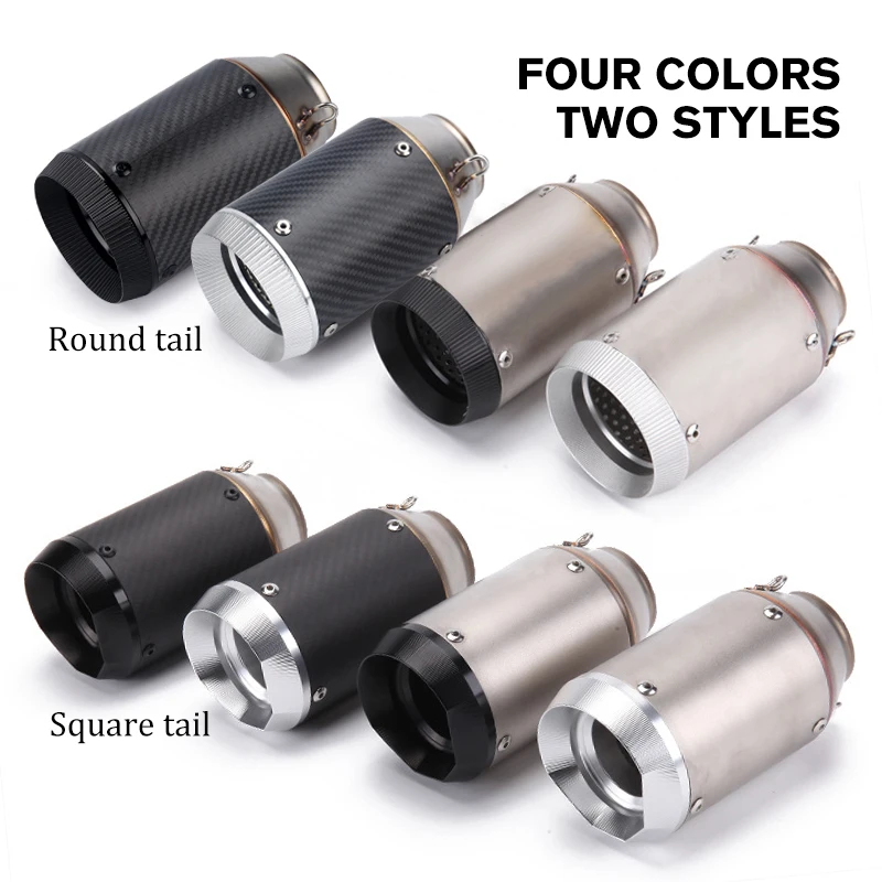 

51mm Motorcycle Exhaust Pipe Escape Moto Muffler Universal For Kawasaki Yamaha Honda Suzuki Benelli S1000RR Z900 Tmax 530 R6