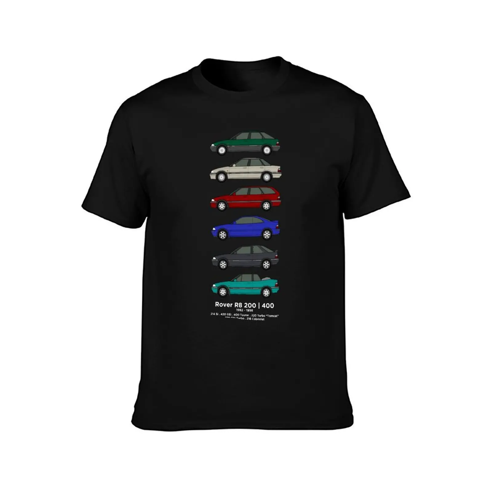 Rover R8 200/400 Classic Car Collection '92-'98 T-Shirt Stylish Print Short Sleeve Tee T-Shirt