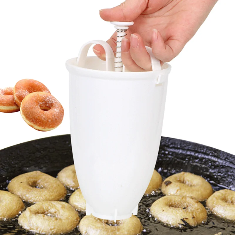 Portable Donut Mould Easy Fast Donut Maker Manual Waffle Dispenser Doughnut Maker Cake Mold Biscuit Cookies Diy Baking Tool