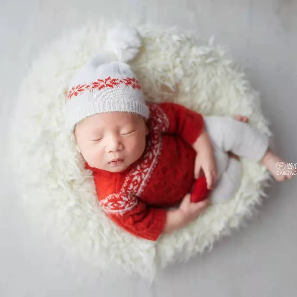 New New Newborn Full Moon Photography Clothing Christmas Theme Styling Set baby clothes new born déguisement  newborn